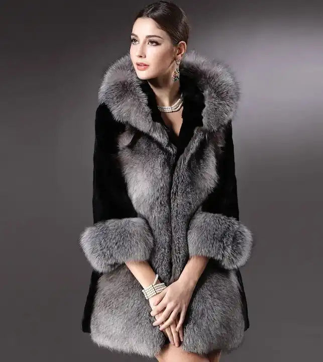 Averie | Elegante Winterjas Met Luxe Bontkraag Voor Dames