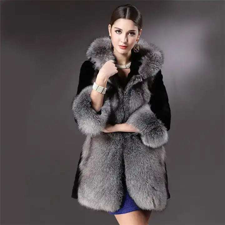 Averie | Elegante Winterjas Met Luxe Bontkraag Voor Dames