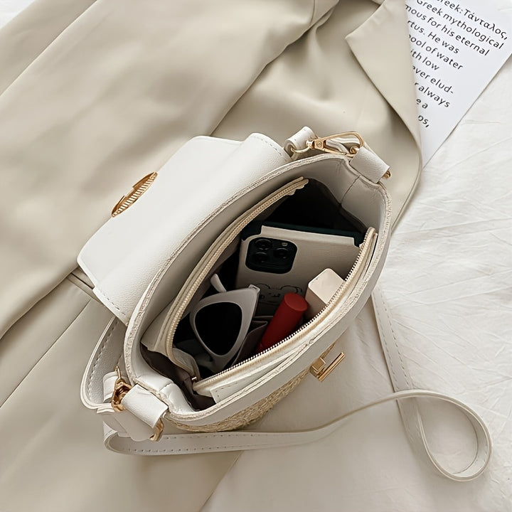 Avery | Chique Stro Handtas voor Dames