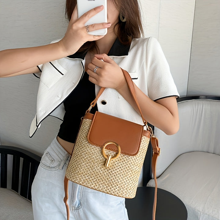 Avery | Chique Stro Handtas voor Dames
