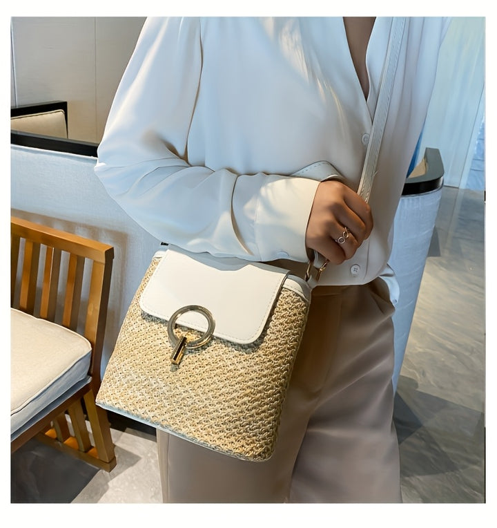Avery | Chique Stro Handtas voor Dames