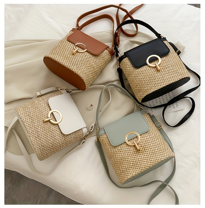 Avery | Chique Stro Handtas voor Dames