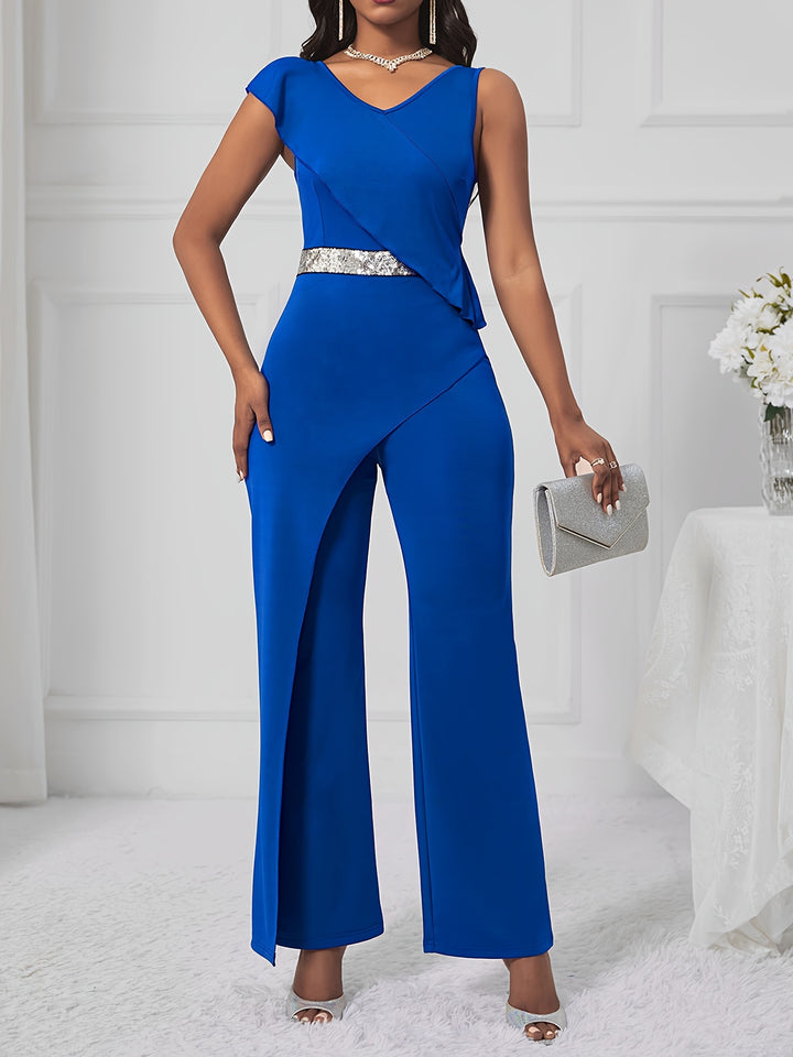 Ayla | Elegante Jumpsuit met V-hals en Taille-accent voor een stijlvolle uitstraling
