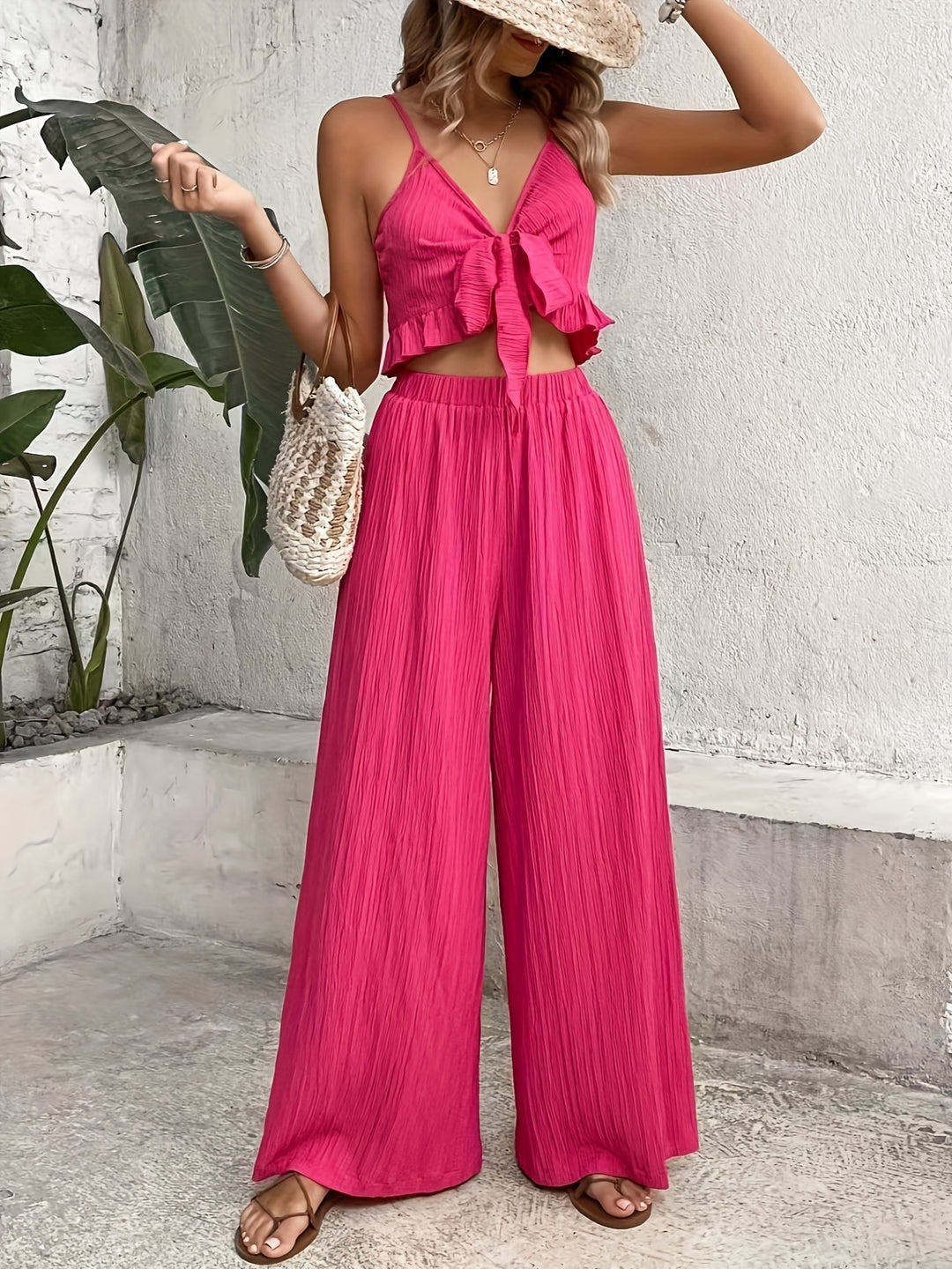 Bea | Zomerse Tweedelige Set met Strik