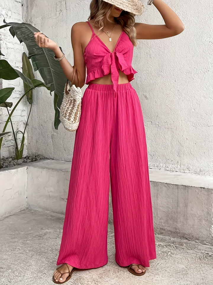 Bea | Zomerse Tweedelige Set met Strik
