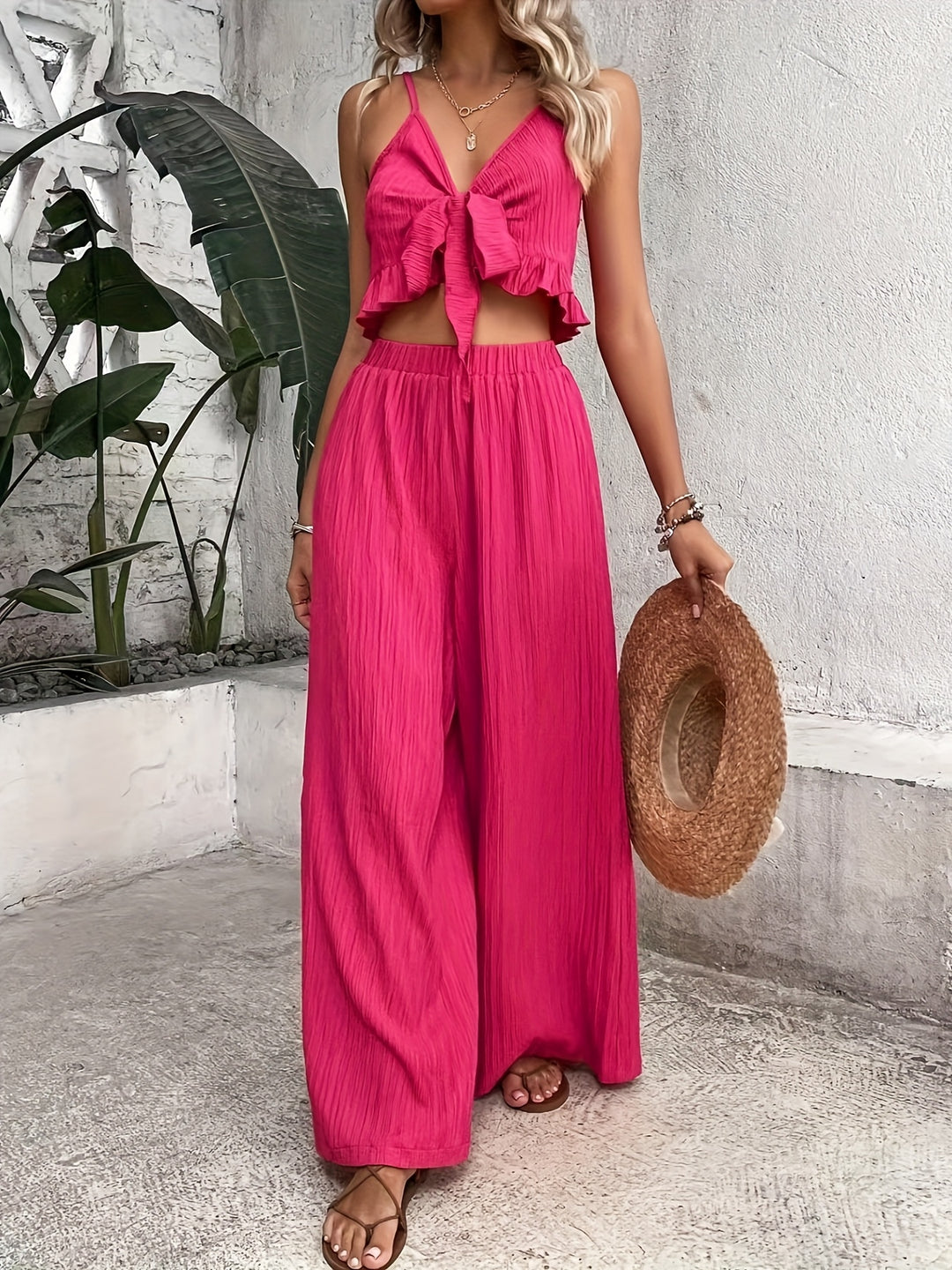 Bea | Zomerse Tweedelige Set met Strik