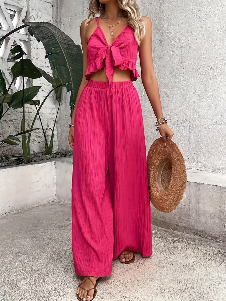 Bea | Zomerse Tweedelige Set met Strik