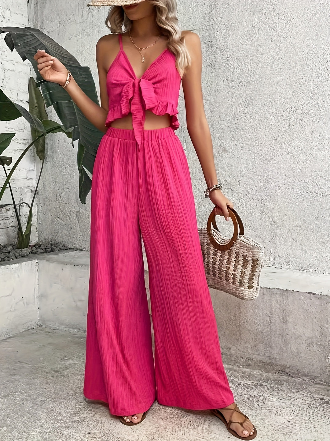 Bea | Zomerse Tweedelige Set met Strik