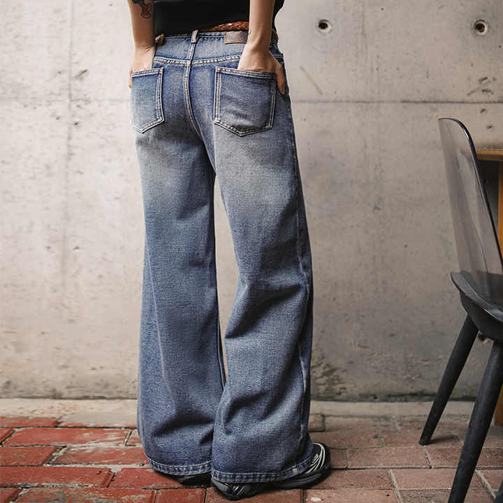 Beatrijs | Vintage Denim Broek voor Dames met Rechte Pijpen