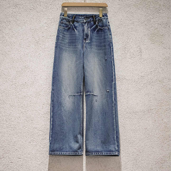 Beatrijs | Vintage Denim Broek voor Dames met Rechte Pijpen