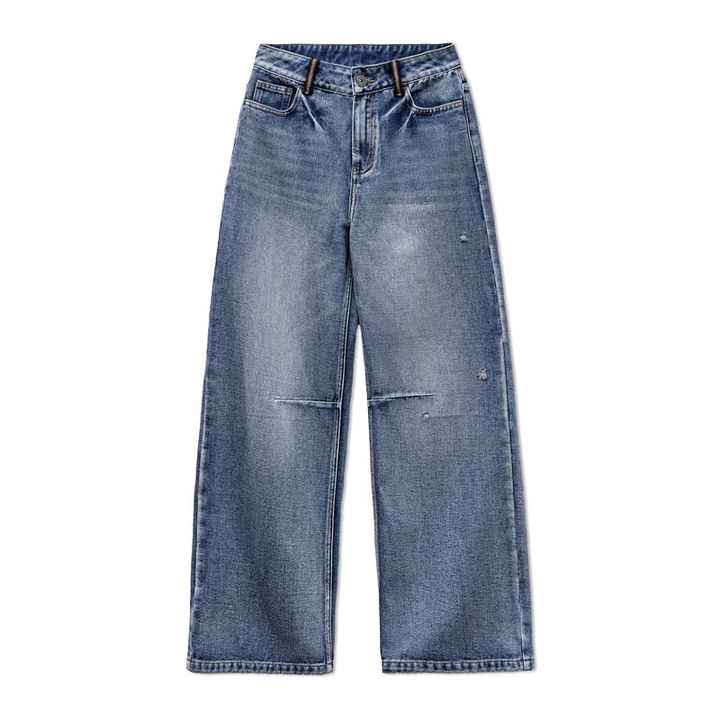 Beatrijs | Vintage Denim Broek voor Dames met Rechte Pijpen