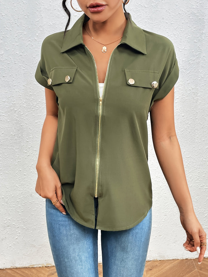 Bella | Casual Blouse with Zipper for Spring and Summer