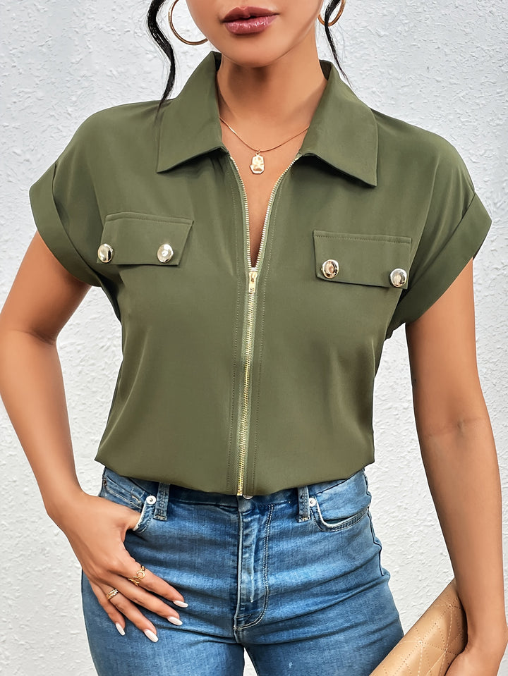 Bella | Casual Blouse with Zipper for Spring and Summer