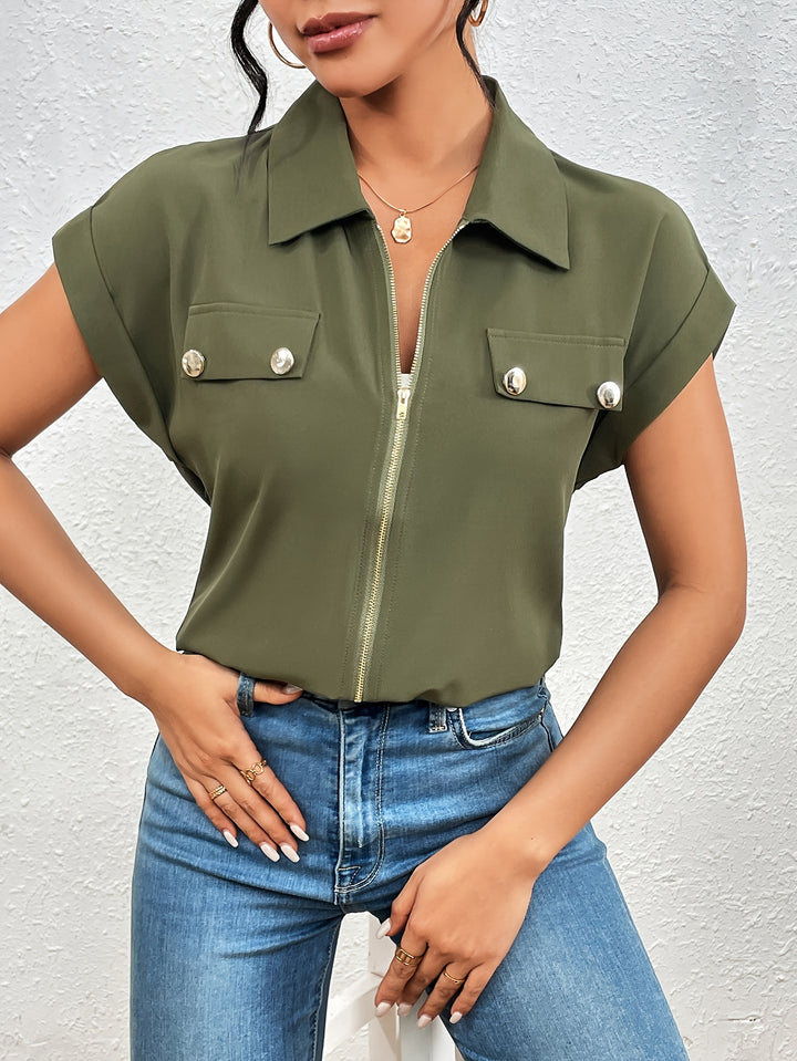 Bella | Casual Blouse with Zipper for Spring and Summer