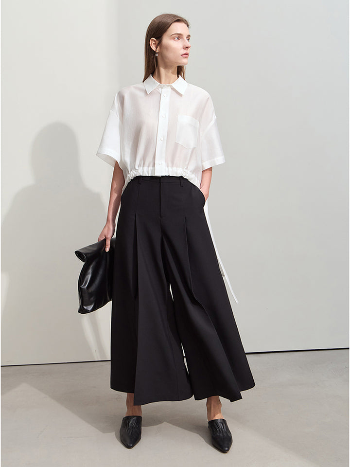 Blaire | Stijlvolle Cropped Blouse met Moderne Strikdetails