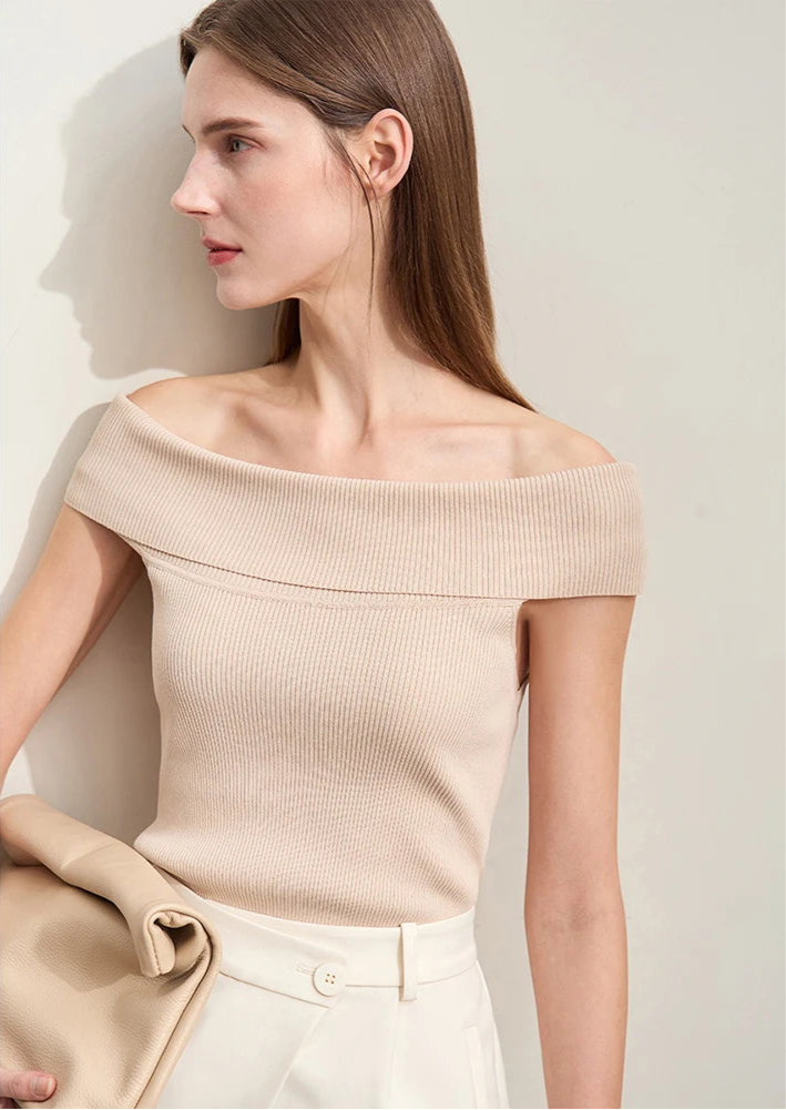 Blake | Off-Shoulder Top met Ribbels