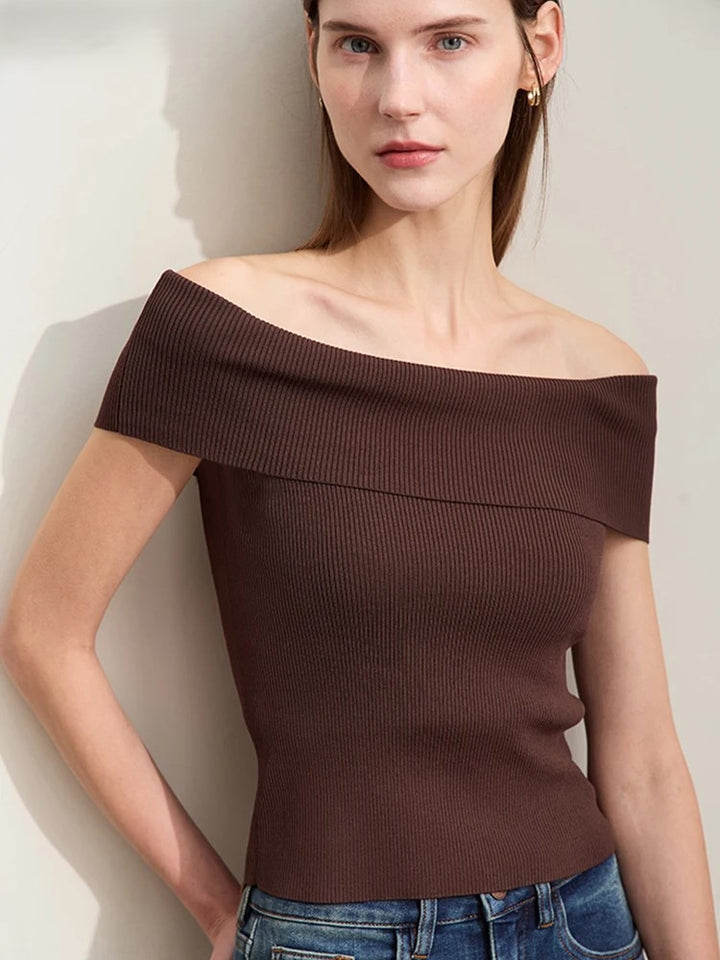 Blake | Off-Shoulder Top met Ribbels
