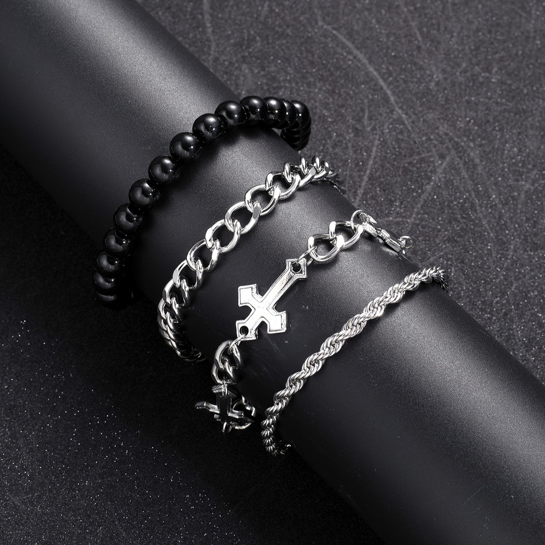 Brian | Stainless Steel Armbandenset voor Mannen – Minimalistisch en Stijlvol