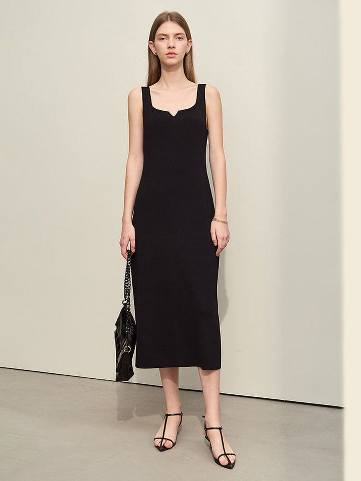 Brooke | Stijlvolle Midi Jurk met Elegante Halslijn