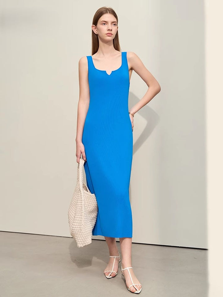 Brooke | Stijlvolle Midi Jurk met Elegante Halslijn
