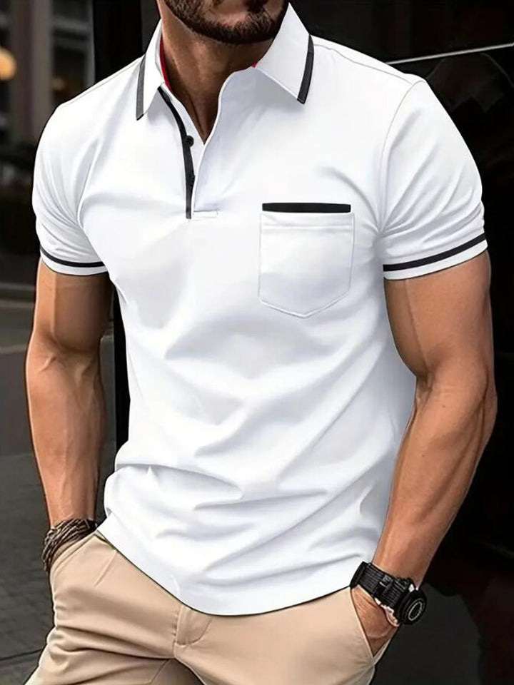 Calvin | Heren Casual Korte Mouw Top met Revers
