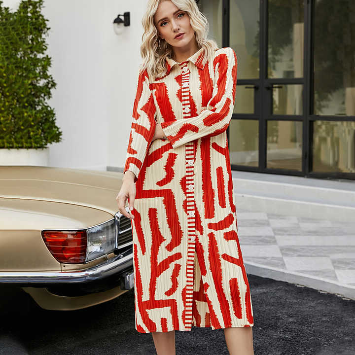 Carla | Elegante Jurk Met Stijlvolle Print Voor Dames