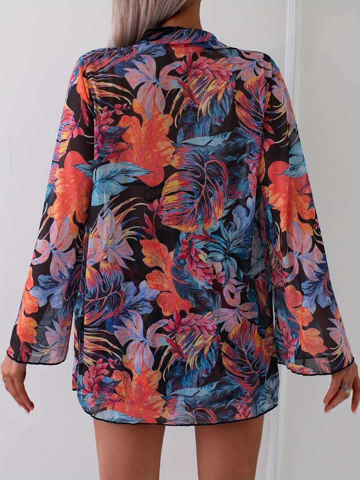 Carla | Tropisch Dames Strandset met Blouse en Shorts