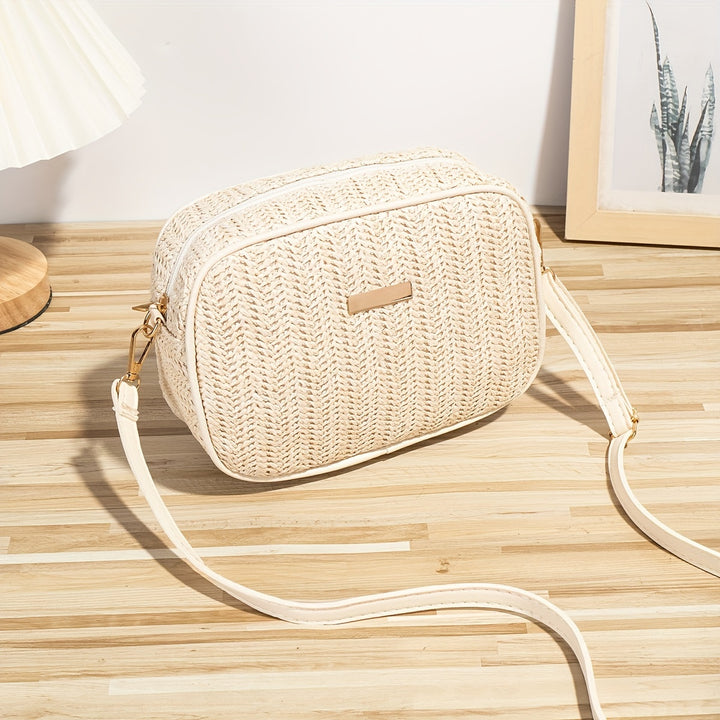 Charlotte | Rieten Crossbody Schoudertas – Ideaal voor Zomer en Vakantie
