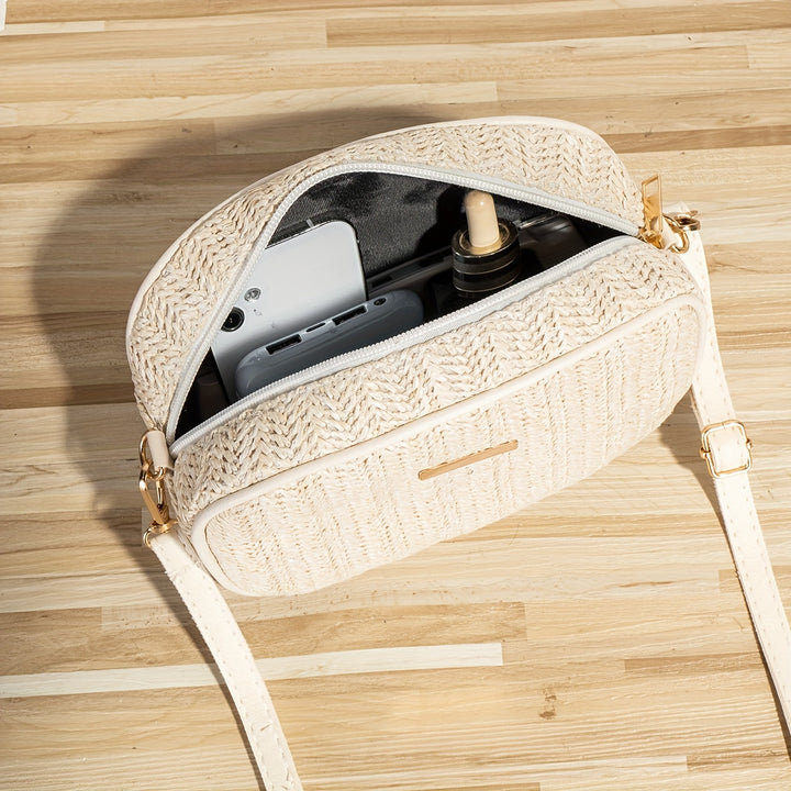Charlotte | Rieten Crossbody Schoudertas – Ideaal voor Zomer en Vakantie