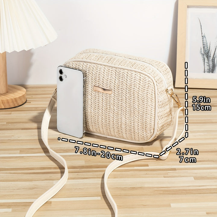 Charlotte | Rieten Crossbody Schoudertas – Ideaal voor Zomer en Vakantie