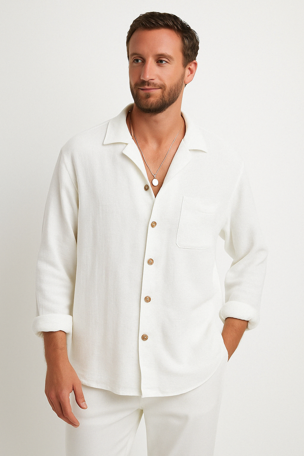 Heren Overhemd – Relaxed Fit – Ademende Stof – Lange Mouwen – Casual Stijl