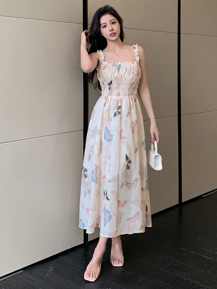 Chelsea | Vrouwelijke Zomerjurk met Vlinderprint eastern