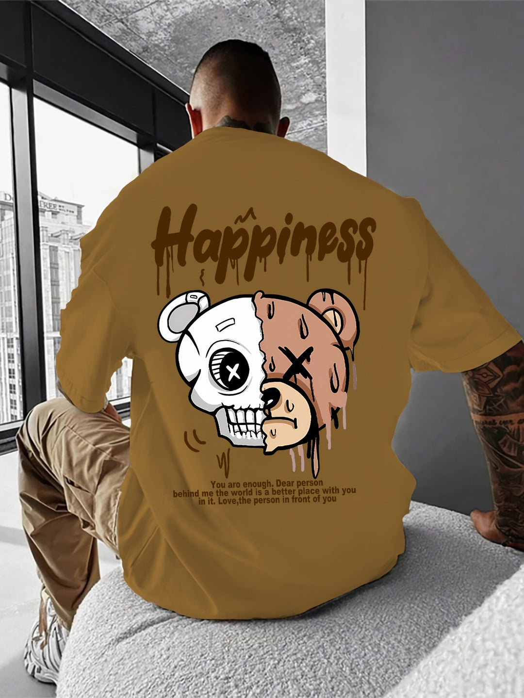 Clarence | Unieke T-shirt met Dappere Beer Print