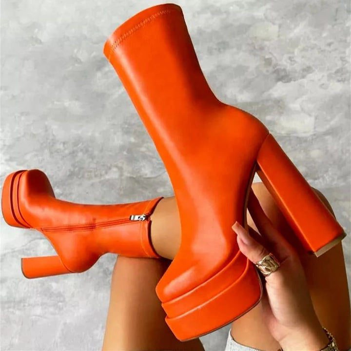 Clarice | Trendy Plateau Enkellaarzen Voor Dames