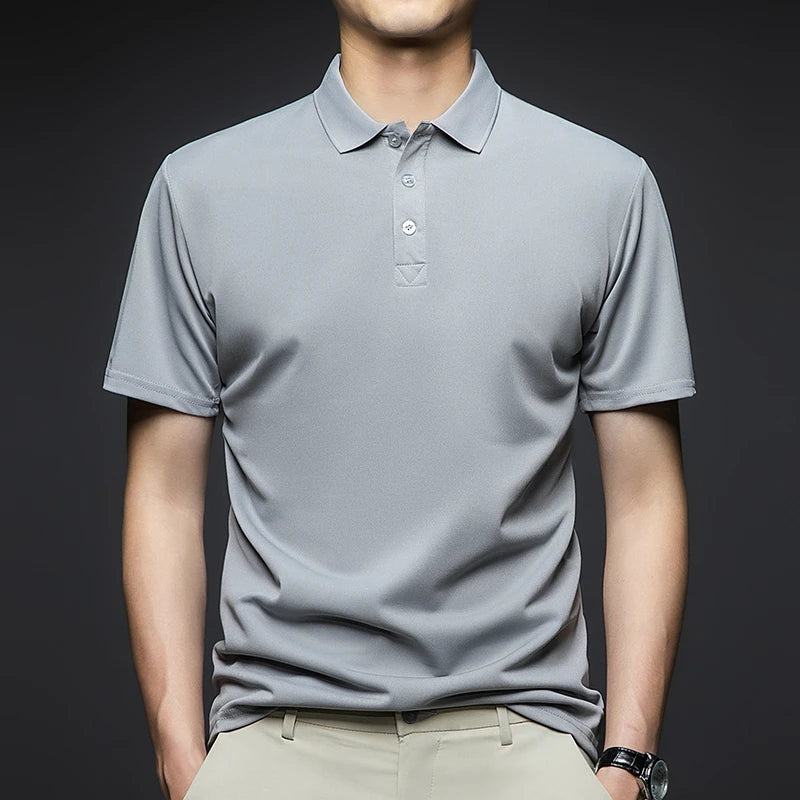 Clark | Solide Poloshirt met Korte Mouwen