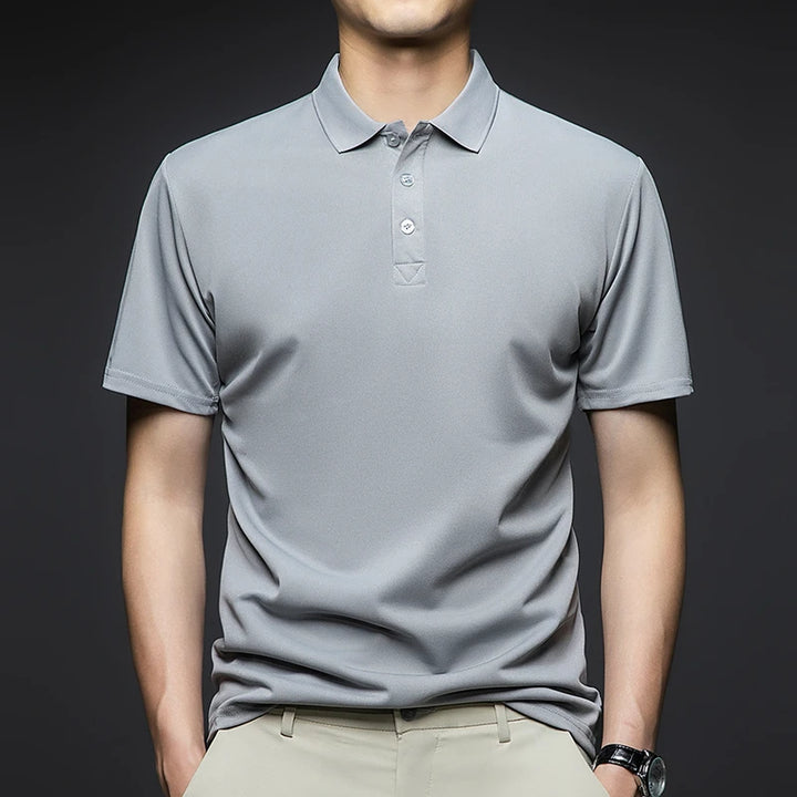 Clark | Solide Poloshirt met Korte Mouwen