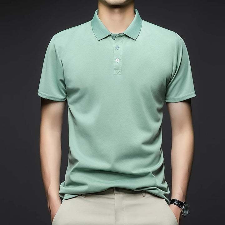 Clark | Solide Poloshirt met Korte Mouwen