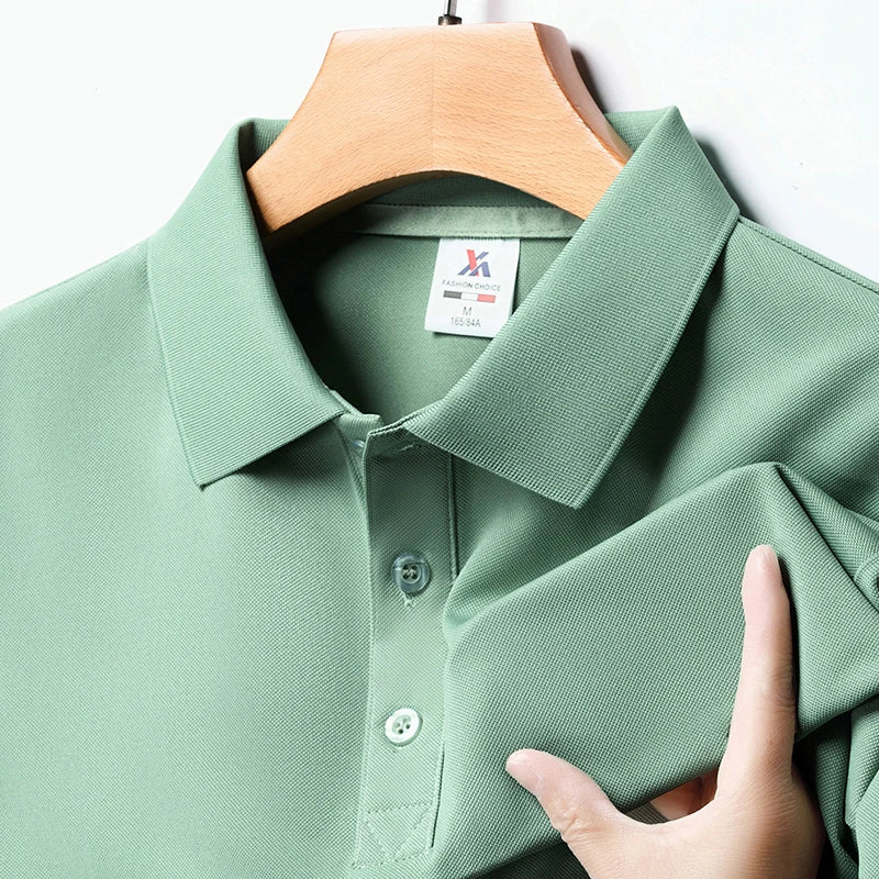Clark | Solide Poloshirt met Korte Mouwen