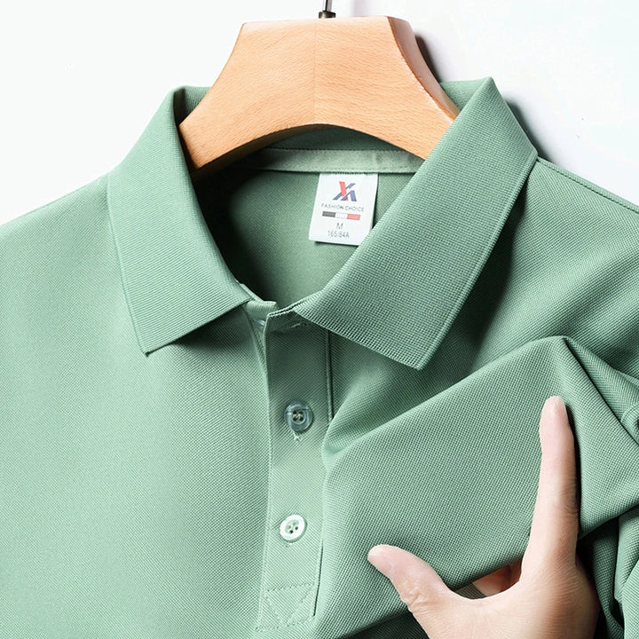 Clark | Solide Poloshirt met Korte Mouwen
