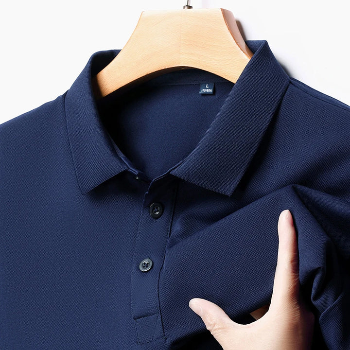 Clark | Solide Poloshirt met Korte Mouwen