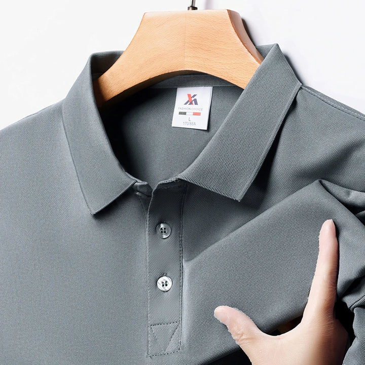 Clark | Solide Poloshirt met Korte Mouwen