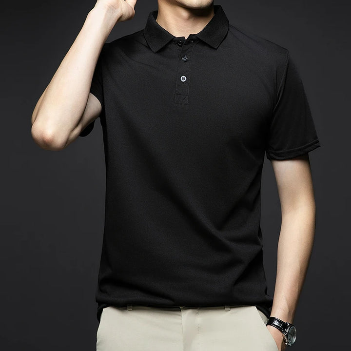 Clark | Solide Poloshirt met Korte Mouwen