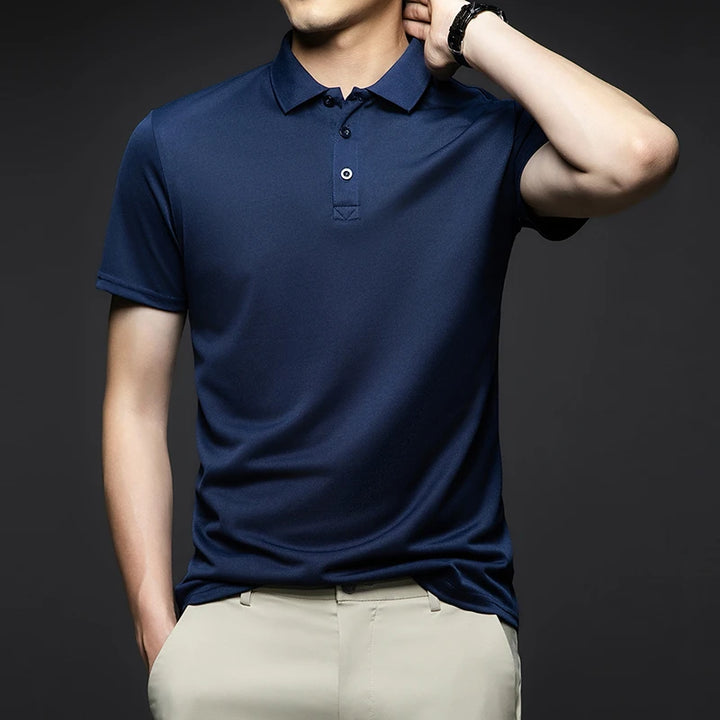 Clark | Solide Poloshirt met Korte Mouwen