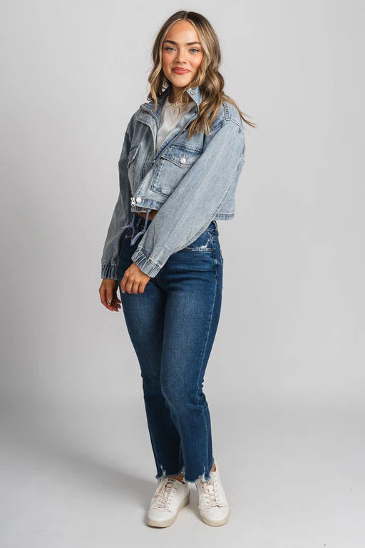 Alyssa | Cropped denim jas