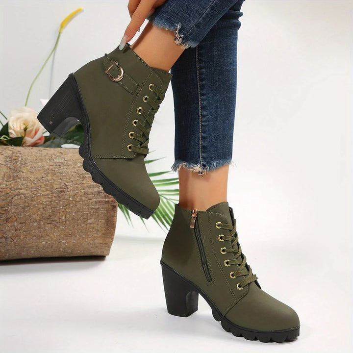 Dana | Elegante Veterlaarzen met Hak voor Dames