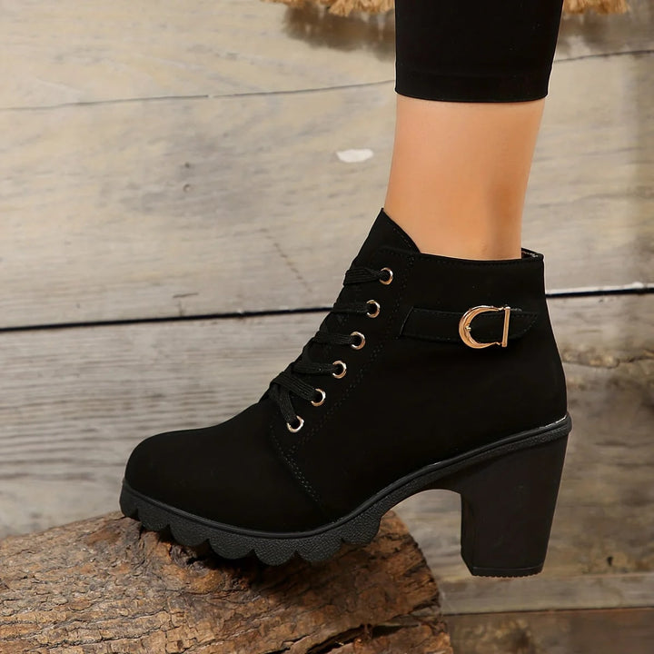Dana | Elegante Veterlaarzen met Hak voor Dames