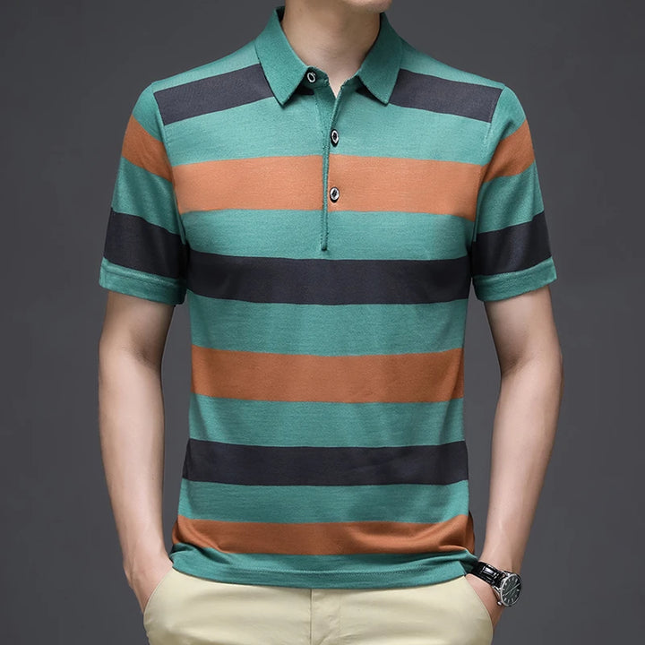 Danny | Gebreide Polo met Streep Design voor Heren