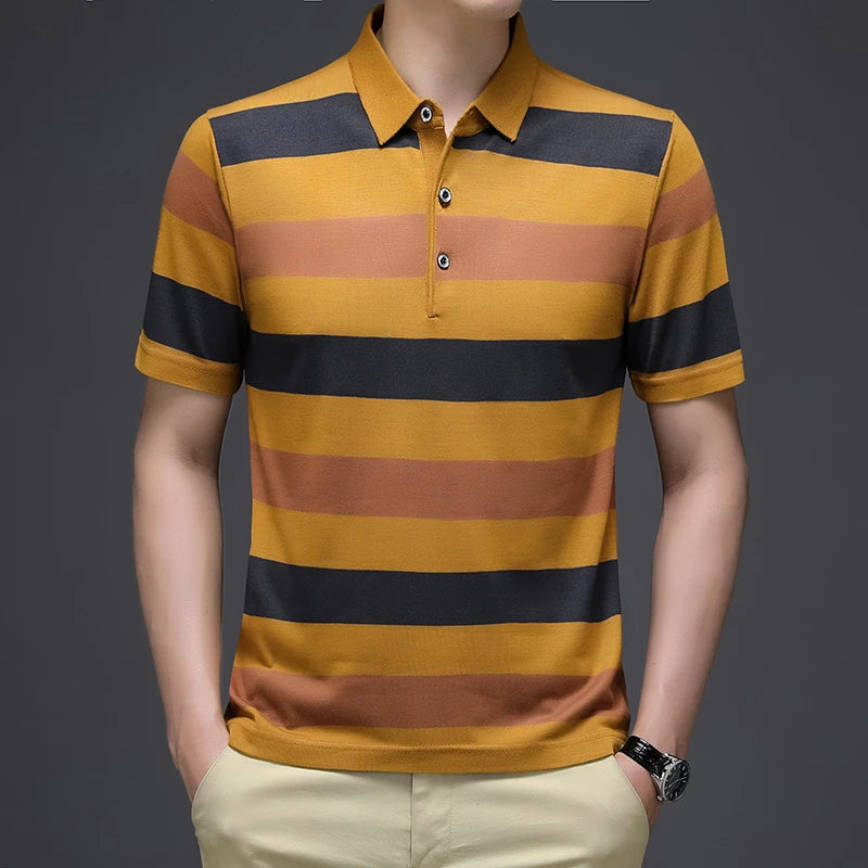 Danny | Gebreide Polo met Streep Design voor Heren