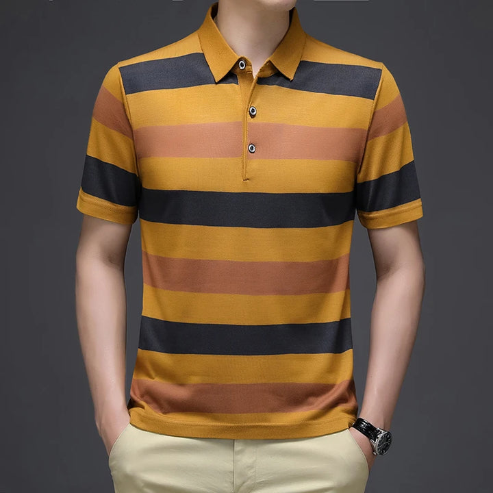 Danny | Gebreide Polo met Streep Design voor Heren