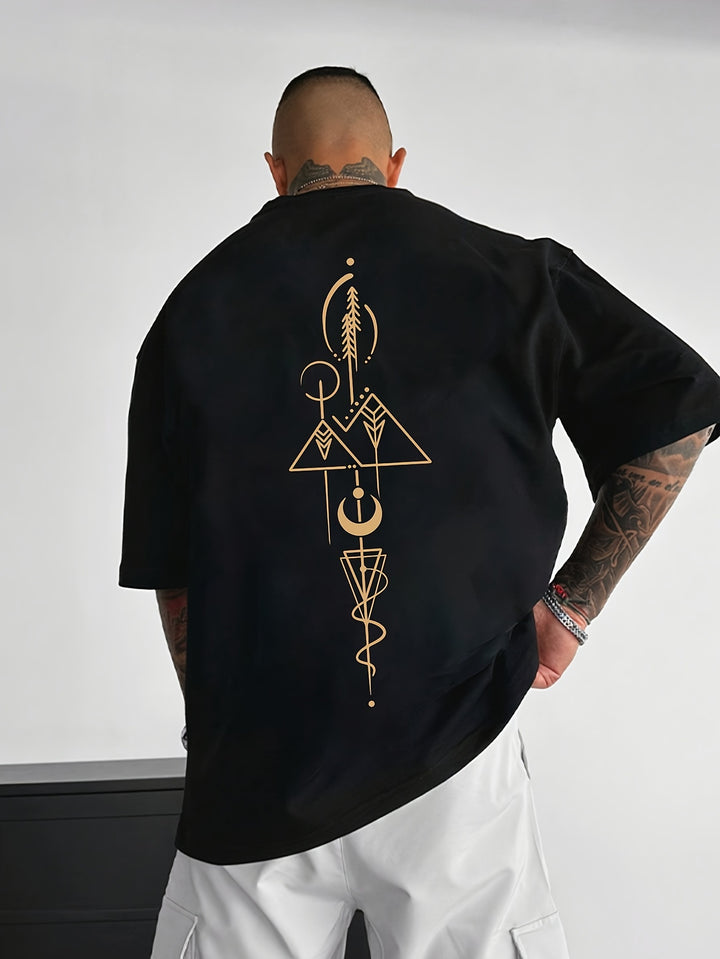 David | Minimalistisch Geometrisch T-shirt voor Mannen